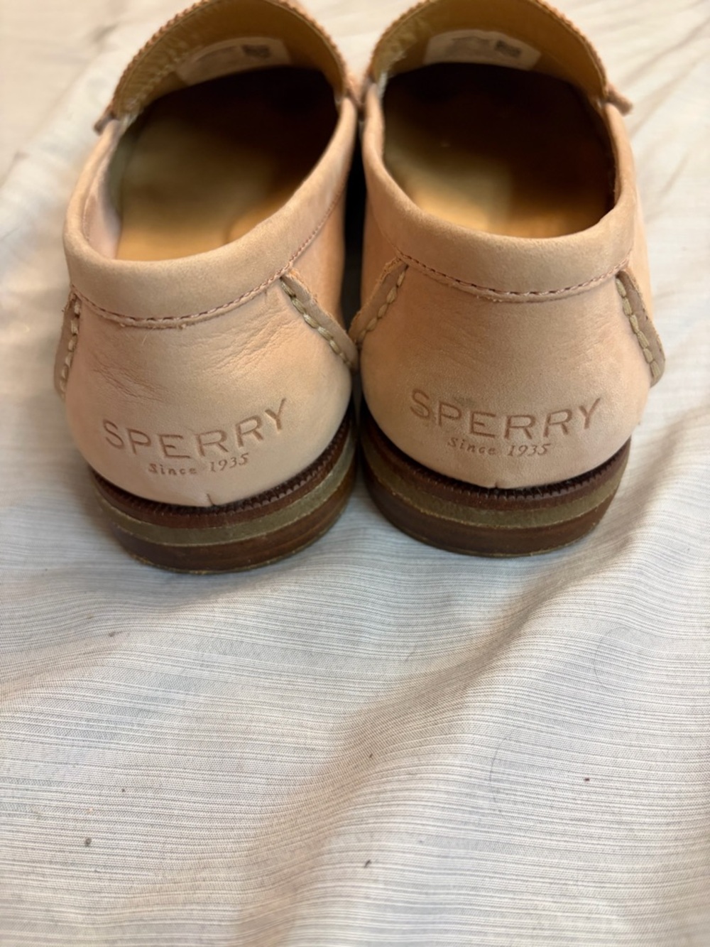 Sperry Women's Seaport Penny Loafer Nubuck Shoe blush pink - Picture 4 of 7